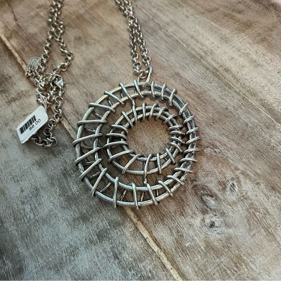 Karine Sultan Silver Tone Pendant Necklace NEW - Picture 1 of 11